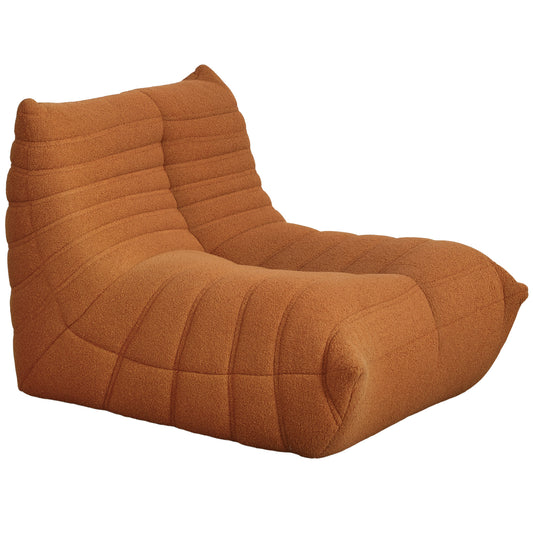 Bean Bag Chair For Adults, Giant Fireside Chair, Bean Bag Sofa With High Density Foam For Living Room, Brown
