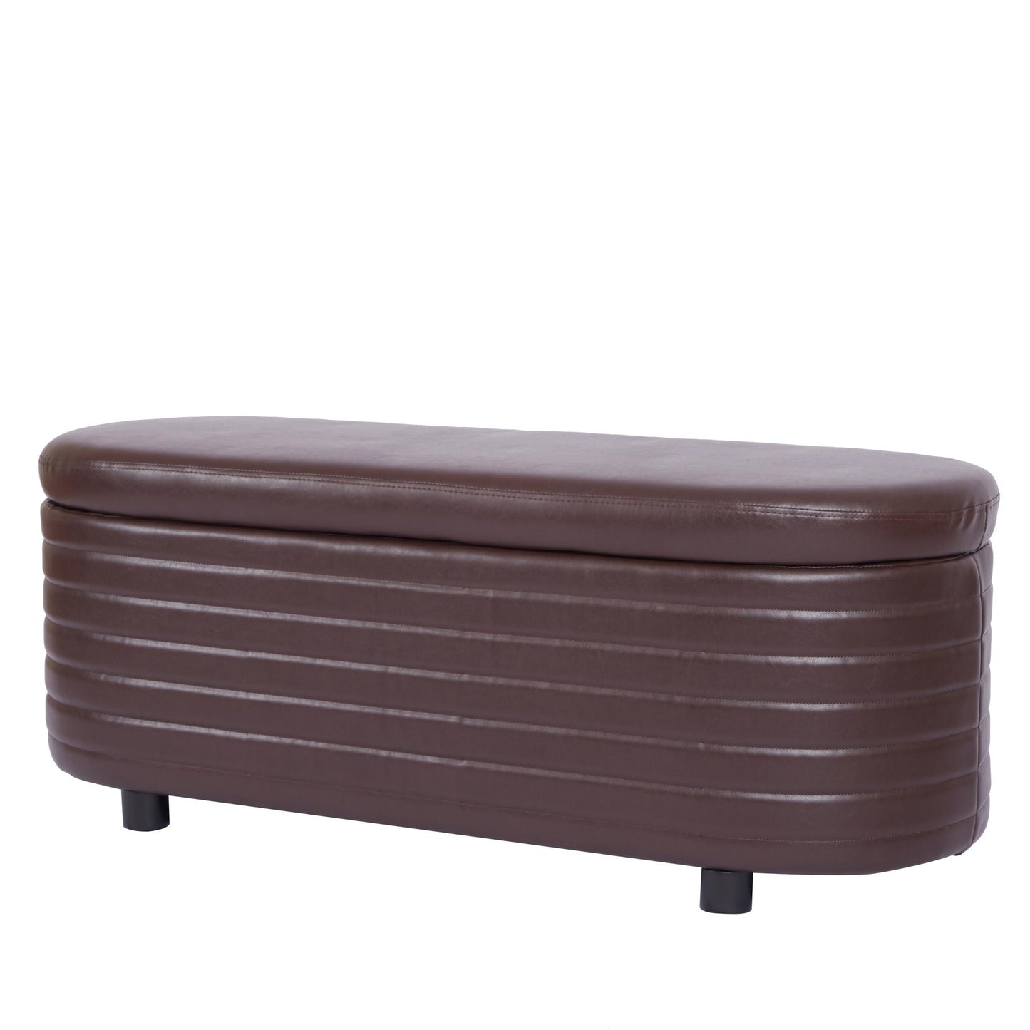 Multi-functional storage PU material sofa stool.