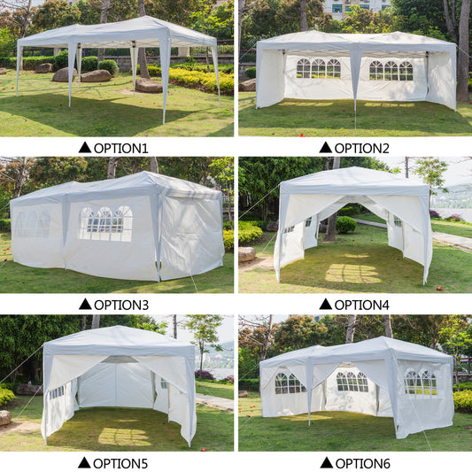 3 X 6M White 6 Sides, Home Folding Pergola Parking Shed Advertising Tent