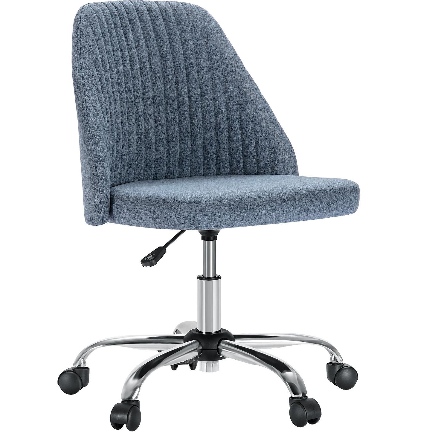 Home Office Desk Chair - Adjustable Rolling Chair, Armless Cute Modern Task Chair for