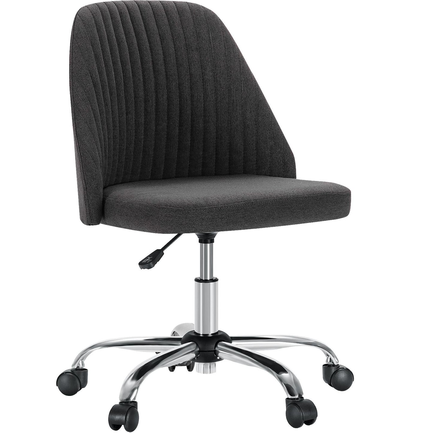 Home Office Desk Chair - Adjustable Rolling Chair, Armless Cute Modern Task Chair for