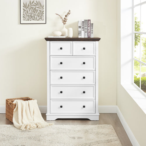 Fiberboard 6-drawer Vanity
