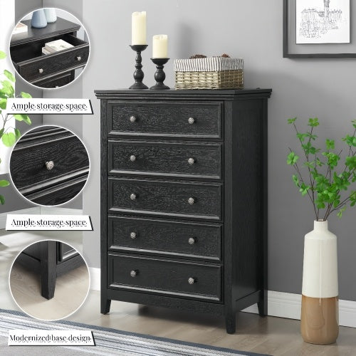 Fiberboard 5-drawer Vanity
