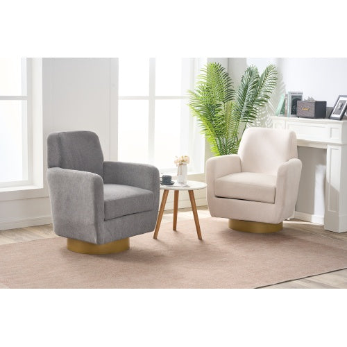 360 Degree Rotation Armchair Cotton Linen Skin Friendly Fabric Ergonomic Design Living Room Chair Bedroom Chair Living Room Chair Suitable For Indoor Home