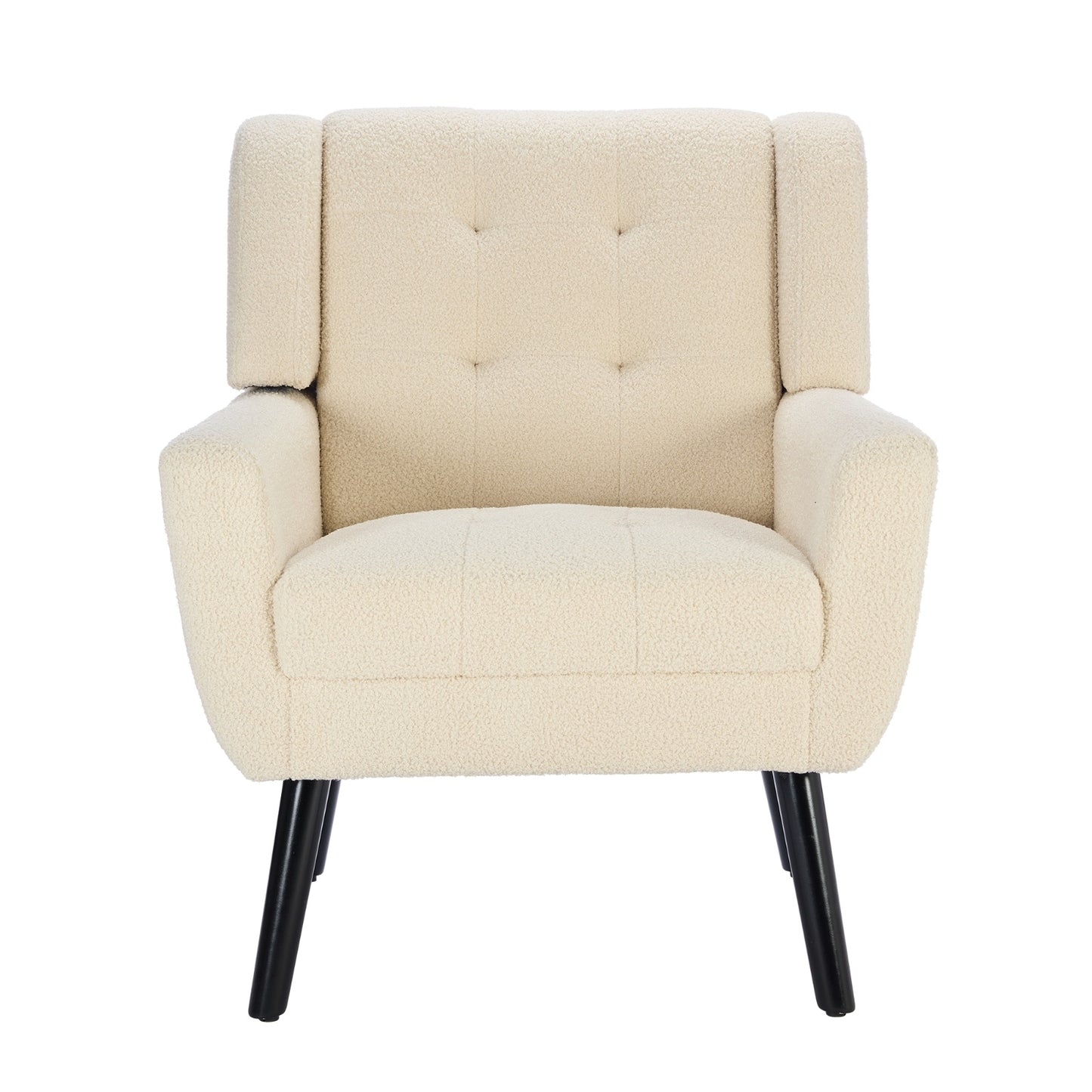Modern Soft Teddy Material Ergonomics Accent Chair Living Room Chair Bedroom Chair Home Chair With B