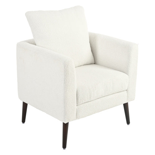 Solid Wood Leg Fabric Armchair